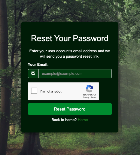 Forgot password form