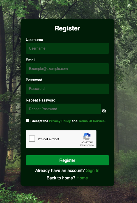 Register form