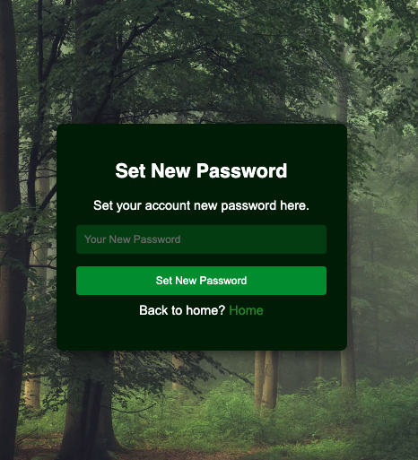 Change password form